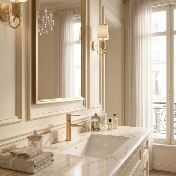 Bathroom faucet Rea Venti Brush Gold Low