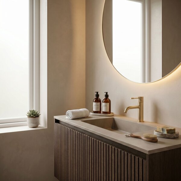 Bathroom faucet Rea Venti Brush Gold Low