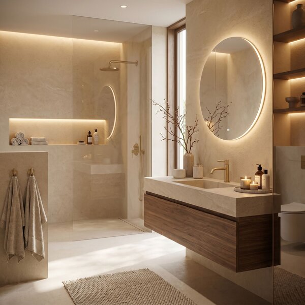 Bathroom faucet Rea Venti Brush Gold Low