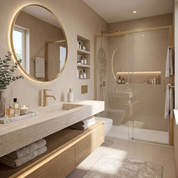 Bathroom faucet Rea Venti Brush Gold Low