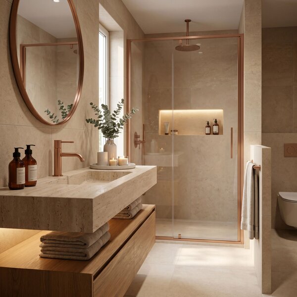 Bathroom faucet Rea Venti Brush Copper Low
