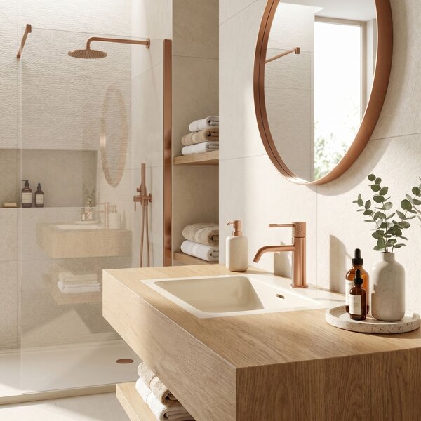 Bathroom faucet Rea Venti Brush Copper Low