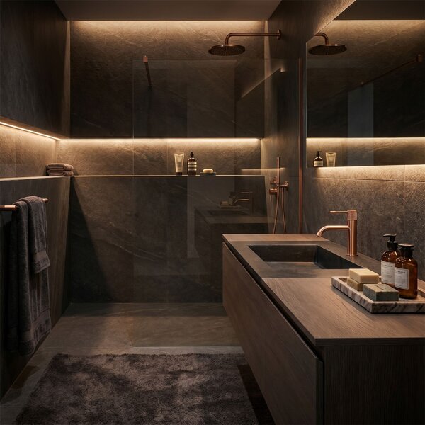 Bathroom faucet Rea Venti Brush Copper Low