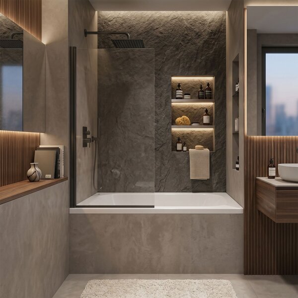 Built-in acrylic bathtub Rea Gloria 130