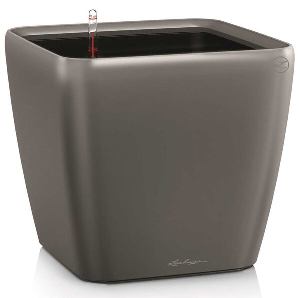 LECHUZA Planter Quadro 28 LS ALL-IN-ONE Charcoal 16143
