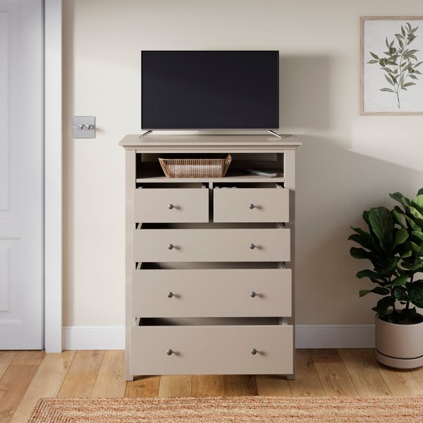 Lynton 5 Drawer Chest with 1 Open Shelf