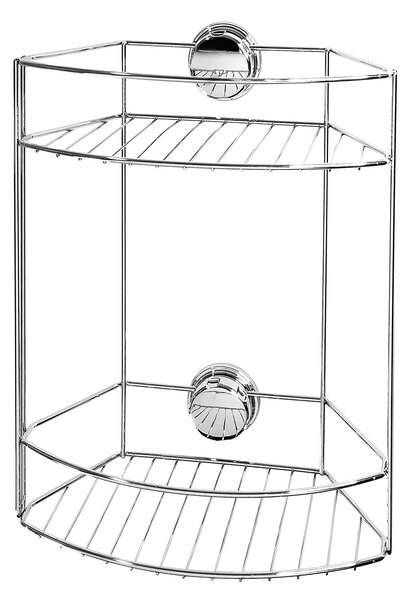2-Tier Self Adhesive Shower Storage Basket - Black