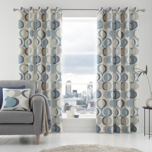 Sander Dimout Ready Made Eyelet Curtains Duck Egg