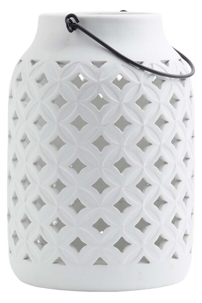 Tall Ceramic Lantern - Off White