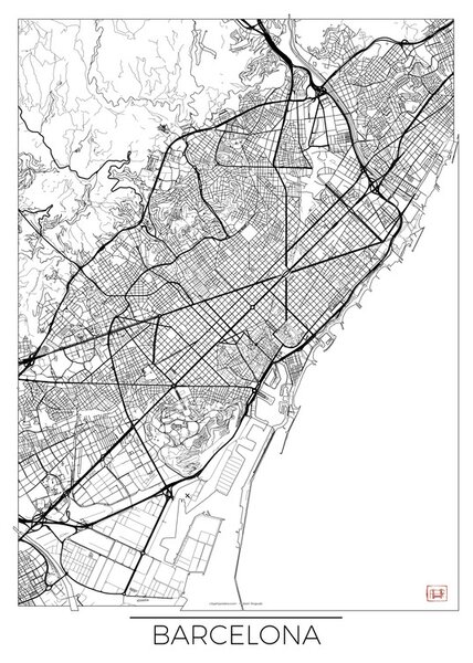 Map Barcelona, Hubert Roguski