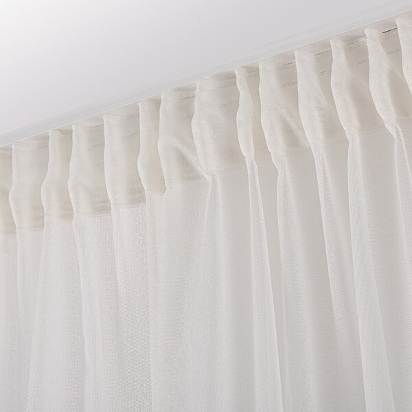 Pencil pleat voile/net curtain