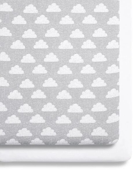 Snüz Crib Fitted Sheets 2 Pack - Cloud