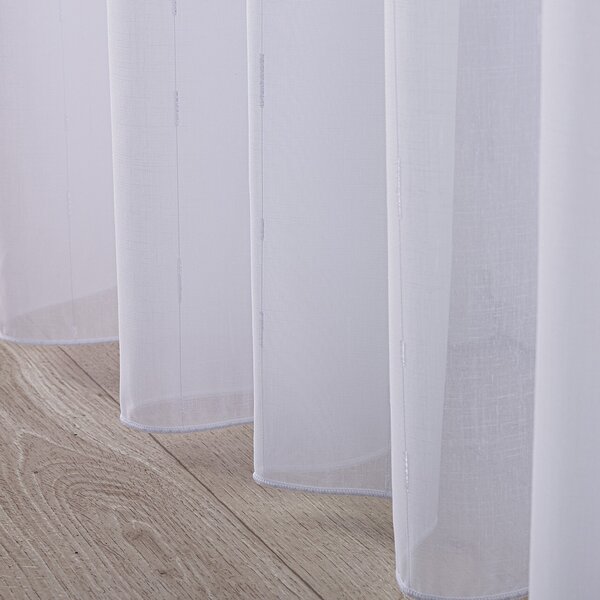 Pencil pleat voile/net curtain