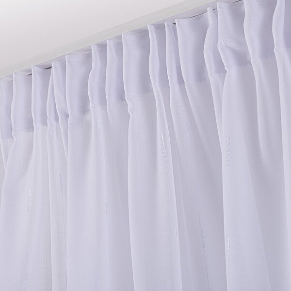 Pencil pleat voile/net curtain