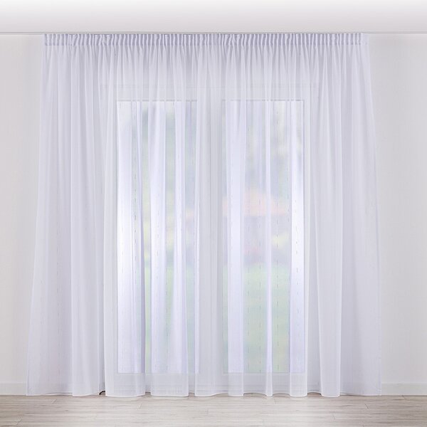 Pencil pleat voile/net curtain