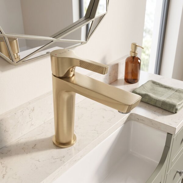 Bathroom faucet PREMIUM Rea Maxim Brush Gold Low