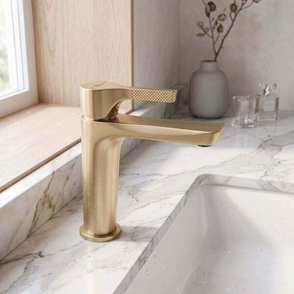 Bathroom faucet PREMIUM Rea Maxim Brush Gold Low