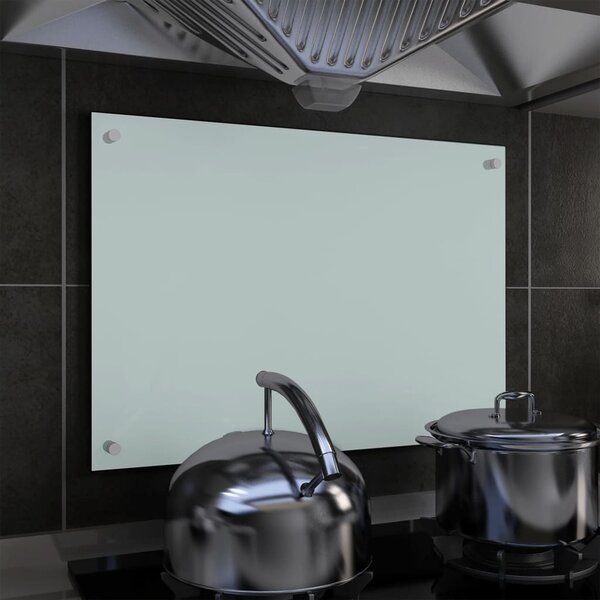 Kitchen Backsplash White 70x50 cm Tempered Glass