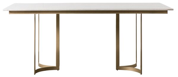 Cadotte 6 Seater Dining Table, Marble Gold