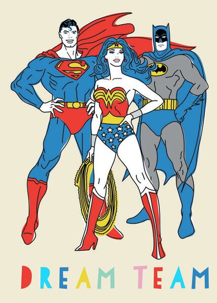 Art Print Justice League - Dream Team