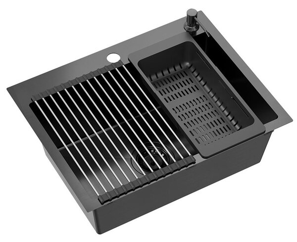 Stainless steel sink LUKE 110 WORKSTATION Black