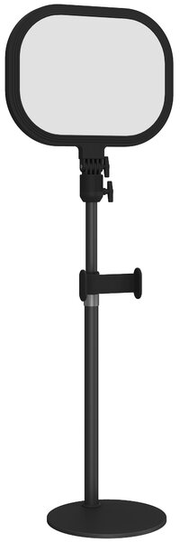HOMCOM Selfie Light for Video Conference Lighting, Dimmable Desk Lamp with Stand Phone Holder, 5 Colour Modes & 10 Brightness Levels, Memory Function for Home Office, Recording, Video Calls, Black