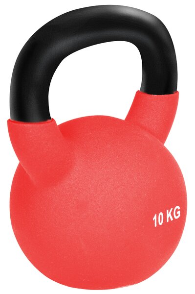HOMCOM Soft Kettlebell, 10kg Kettle Bell with Non-Slip Handle for Home Gym Weight Lifting and Strength Training, Red