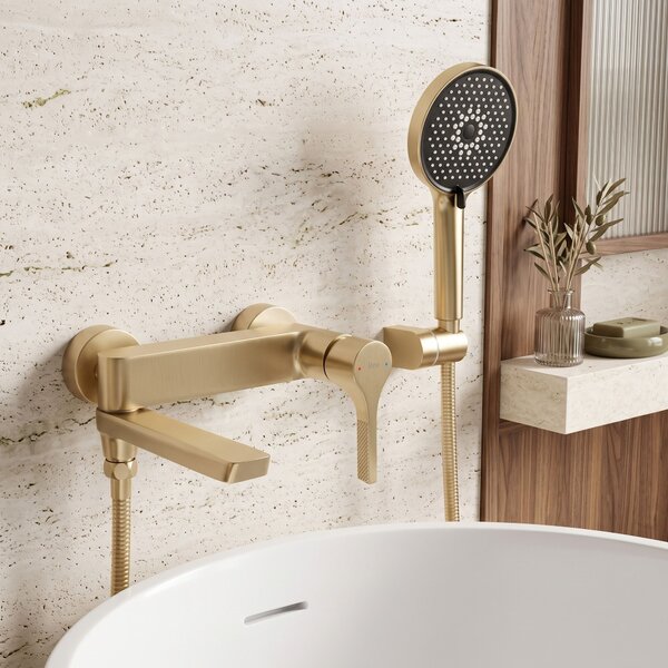 Bath faucet PREMIUM REA Maxim Brush Gold
