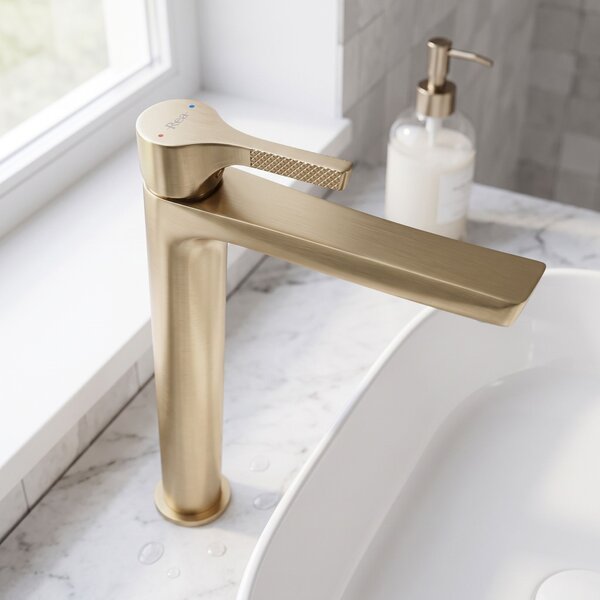 Bathroom faucet PREMIUM Rea Maxim Brush Gold High
