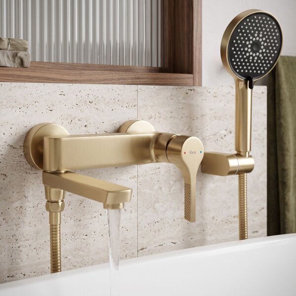 Bath faucet PREMIUM REA Maxim Brush Gold