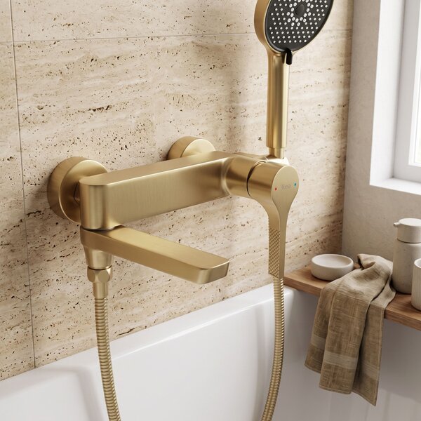 Bath faucet PREMIUM REA Maxim Brush Gold