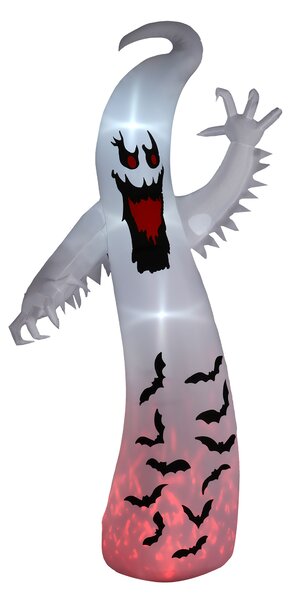 Outsunny 11.8FT Tall Halloween Inflatable Spooky Ghost, Blow Up Outdoor Halloween Decoration with Build-in LEDs and Rotating Light for Garden, Lawn, Party Aosom UK