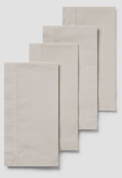 Oatmeal 100% Linen Napkins Set of 4 | Default | Piglet in Bed