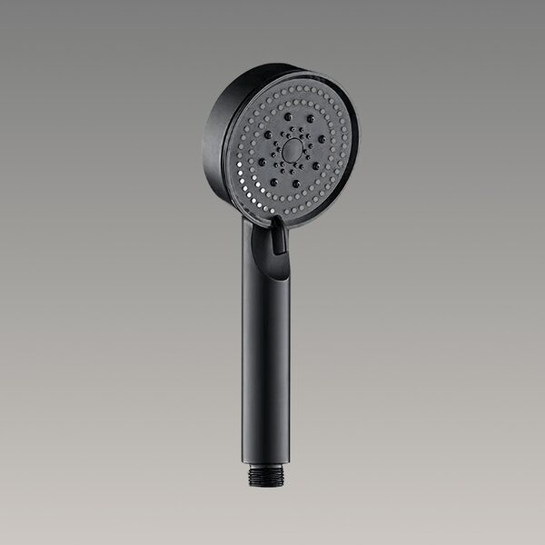 Showery® 5 Mode High Pressure Shower Head - Chrome/Silver, Without Stop Button / Black