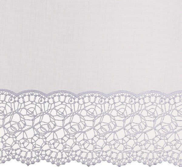 Net curtain with double pinch pleat