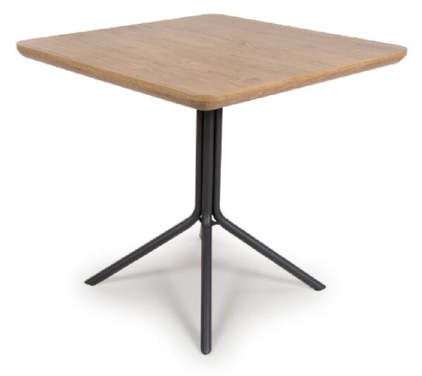 Beloit Wooden Square Dining Table In Rustic Oak