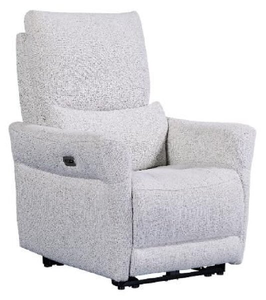 Juneau Fabric Recliner 1 Seater Sofa In Biscuit