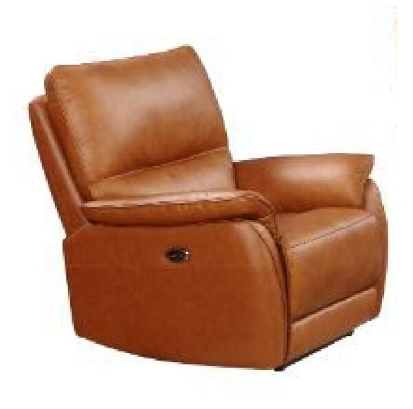 Essex Faux Leather Recliner 1 Seater Sofa In Tan