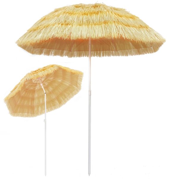 Beach Parasol Natural 180 cm Hawaii Style