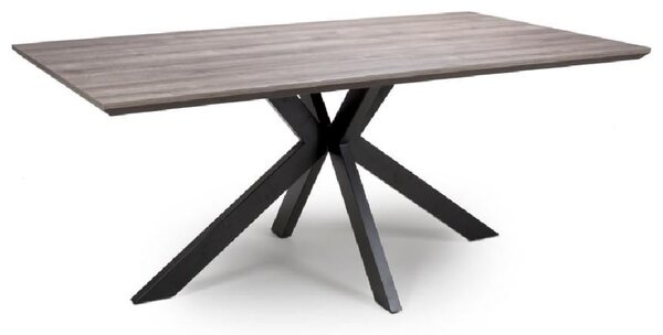 Malone Large Wooden Rectangular Dining Table In Grey