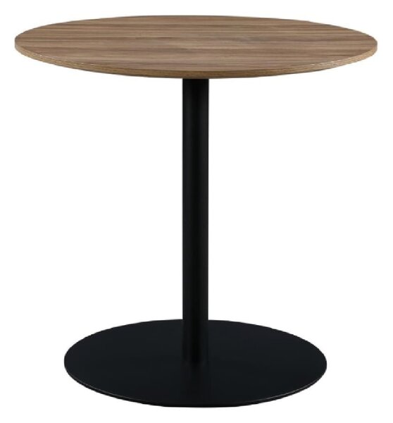 Malone Small Wooden Round Dining Table In Light Walnut