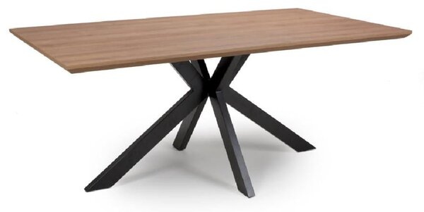 Malone Large Wooden Rectangular Dining Table In Light Walnut