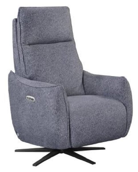 Leiria Fabric Recliner 1 Seater Sofa In Anthracite