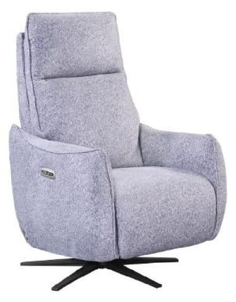Leiria Fabric Recliner 1 Seater Sofa In Grey