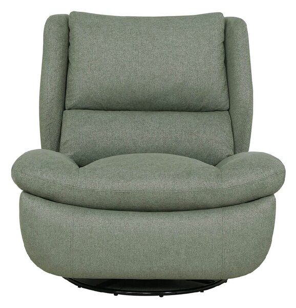 Fontana Fabric Electric Reclining Swivel Chair In Sage