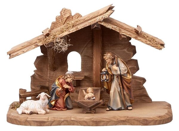 Tyrolean Nativity scene with 5 figurines RA