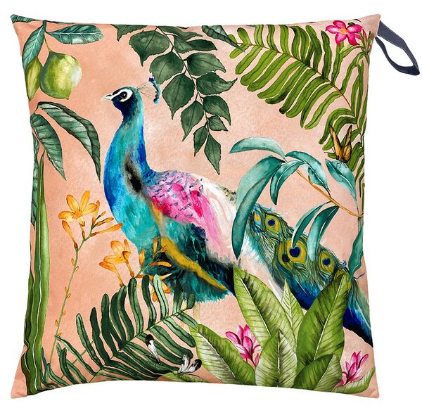 Peacock Large 70cm Outdoor Floor Cushion Blush