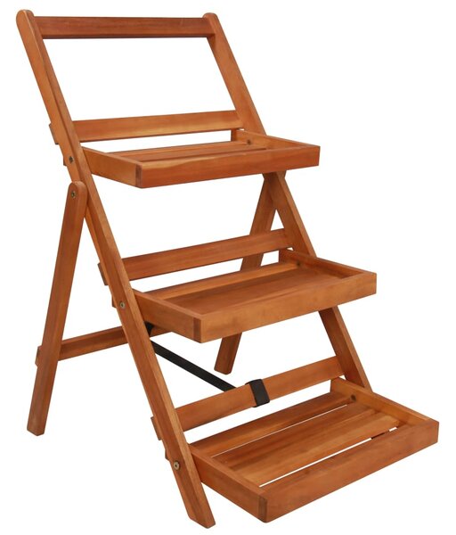 3-Tier Plant Stand 50x63x80 cm Solid Acacia Wood