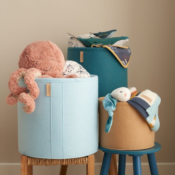 Set of 3 Felt Nursery Storage Baskets Tutti Bambini Our Planet