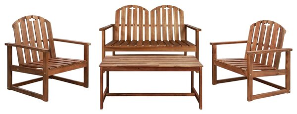4 Piece Outdoor Lounge Set Solid Acacia Wood